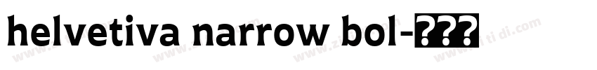 helvetiva narrow bol字体转换